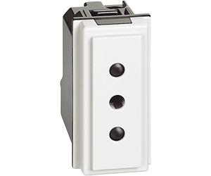 Living Now Presa di Corrente 2 Pt 10A 250Vac, Bianco 1 Modulo