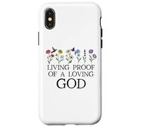 Living Proof of a Loving God Quote Christian Jesus Loves You Custodia per iPhone X/XS