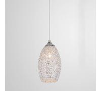 Living Room Bedroom Decorative Chandeliers Handmade Silver Aluminum Wire Braided Lampshade Flush Mount Ceiling Lamp for Bedroom,Dining Room,Living Room,Hallway,Kitchen,Hall