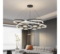 Living room Glass Chandelier LED Hall Dining Bedroom Table Modern Home Decoration Two rings Pendant light