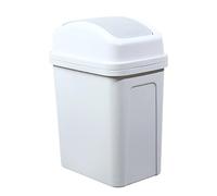 Living Room Paper Basket, Kitchen Waste Bin, Swing Lid Trash Organizer with Compact Design, Interactive Space Saving Paper Refuse Container for Bedroom, Bathroom, Home Workplace 13.39x9.84x6.69 Inches