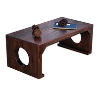 Living Room Zen Tea Table Japanese Tatami Table Retro Meditation Low Table bay Window Kung Fu Coffee Table (Size : 80x40x30cm)