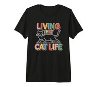 Living That Cat Life Maglietta Premium