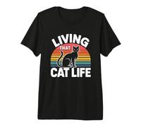 Living That Cat Life Maglietta Premium