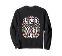 Living The Cooking Mom Life Kitchen Heart Felpa