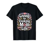 Living The Cooking Mom Life Kitchen Heart Maglietta