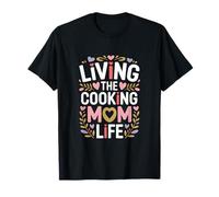 Living The Cooking Mom Life Kitchen Heart Maglietta