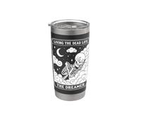 Living The Dead Life Skeleton Dreamer Tarot Occult Bicchiere termico in acciaio inox doppia parete