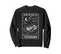 Living The Dead Life The Dreamer Skeleton Tarocchi Halloween Felpa