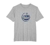 Living The Dream - Amaca per Il Relax del Sole Maglietta, Uomo Taglie Grandi, Grigio Melange, 5X Tall