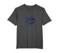 Living The Dream - Amaca per Il Relax del Sole Maglietta, Uomo Taglie Grandi, Grigio Scuro, 5X Tall