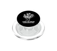 Living the Dream, divertente scoiattolo che cavalca un pollo PopSockets PopGrip per MagSafe