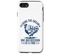 Living The Dream One Bad Decision At a Time - Gatto gattino divertente Custodia per iPhone SE (2020) / 7 / 8