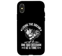 Living The Dream One Bad Decision At a Time - Gatto gattino divertente Custodia per iPhone X/XS