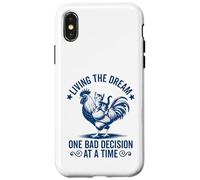 Living The Dream One Bad Decision At a Time - Gatto gattino divertente Custodia per iPhone X/XS