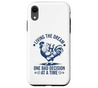 Living The Dream One Bad Decision At a Time - Gatto gattino divertente Custodia per iPhone XR