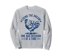 Living The Dream One Bad Decision At a Time - Gatto gattino divertente Felpa