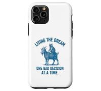 Living the Dream One Bad Decision at a Time Raccoon & Goat Custodia per iPhone 11 Pro