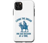 Living the Dream One Bad Decision at a Time Raccoon & Goat Custodia per iPhone 11 Pro Max