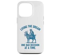 Living the Dream One Bad Decision at a Time Raccoon & Goat Custodia per iPhone 13 Pro