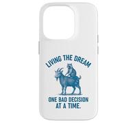 Living the Dream One Bad Decision at a Time Raccoon & Goat Custodia per iPhone 14 Pro