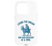 Living the Dream One Bad Decision at a Time Raccoon & Goat Custodia per iPhone 15 Pro