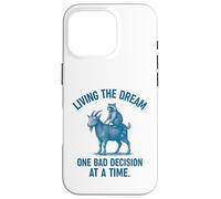 Living the Dream One Bad Decision at a Time Raccoon & Goat Custodia per iPhone 16 Pro