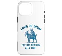Living the Dream One Bad Decision at a Time Raccoon & Goat Custodia per iPhone 16 Pro Max