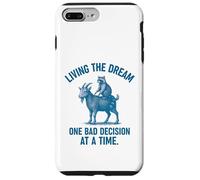Living the Dream One Bad Decision at a Time Raccoon & Goat Custodia per iPhone 7 Plus/8 Plus