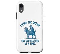 Living the Dream One Bad Decision at a Time Raccoon & Goat Custodia per iPhone XR