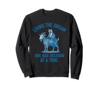 Living the Dream One Bad Decision at a Time Raccoon & Goat Felpa