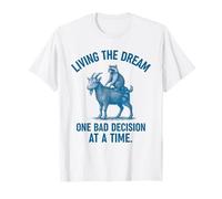 Living the Dream One Bad Decision at a Time Raccoon & Goat Maglietta