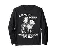 Living The Dream One Bad Decision At A Time Rana Capibara Maglia a Manica