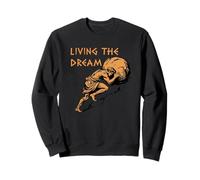 Living The Dream Stoic Funny Citazione Motivazionale Sarcastico Felpa