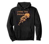 Living The Dream Stoic Funny Citazione Motivazionale Sarcastico Felpa con Cappuccio