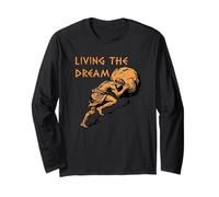 Living The Dream Stoic Funny Citazione Motivazionale Sarcastico Maglia a Manica
