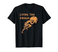 Living The Dream Stoic Funny Citazione Motivazionale Sarcastico Maglietta