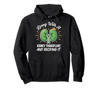 Living with A Kidney Transplant And Rocking It Felpa con Cappuccio