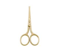 LIVINGO Forbici professionali per il naso, multiuso in acciaio inox con punta arrotondata, lama dritta, per capelli viso, barba e sopracciglia, strumento per la cura delle orecchie, 8,9 cm, oro