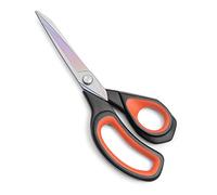 LIVINGO Premium Forbici da sarto multiuso con rivestimento in titanio forgiato in acciaio inox per cucire tessuti e pelle, cesoie morbide al tatto per l'artigianato professionale 22 cm.