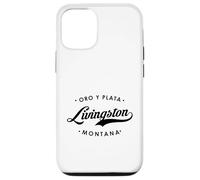 Livingston Montana Oro Y Plata State Motto per uomo donna. Custodia per iPhone 12/12 Pro