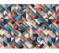 Livingwalls 382871 - Carta da parati fotografica 3D, motivo geometrico, in tessuto non tessuto, 3,71 x 2,80 m, made in Germany