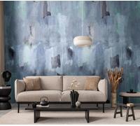Livingwalls Anna D'Andrea Carta da parati fotografica astratta 1,59 m x 2,80 m - blu, grigio, verde - carta da parati acquerello - 782072