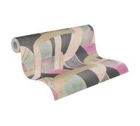 Livingwalls Anna D'Andrea carta da parati in tessuto non tessuto grafica 10,05 m x 0,53 m - beige, blu, nero, rosa - carta da parati liscia - 782142