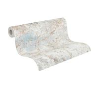 Livingwalls Carta da parati 396502 con rami in grigio, blu - Carta da parati floreale di alta qualità con disegno ed effetto metallico in bronzo, rame - 10,05m x 0,53m - Made in Germany