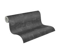 Livingwalls Carta da parati 396714 con texture quadrata in nero, argento - Carta da parati di design di alta qualità con effetto metallizzato per vari ambienti - 10,05m x 0,53m - Made in Germany