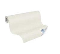 Livingwalls Carta da parati DESIGNDROP - carta da parati non tessuta preverniciato in tinta unita in bianco, crema - 10,05 m x 0,53 m - Carta da parati a tinta unita per ambienti diversi - 785752