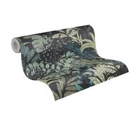 Carta Da Parati Floreale Nala - Cape Town Metropolitan Stories 2 A.S. Création Carta da parati tessuto non tessuto 10.05 m x 0.53 m Verde Nero Prodotto in Germania 378603 37860-3