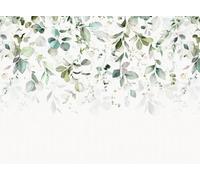 Livingwalls Carta da parati fotografica 399001 con motivo floreale, verde, blu, bianco, 3,71 m x 2,80 m, made in Germany