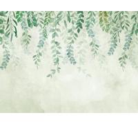 Livingwalls Carta da parati fotografica 399071 con motivo floreale in verde, blu, crema, 1,59 m x 2,80 m, made in Germany